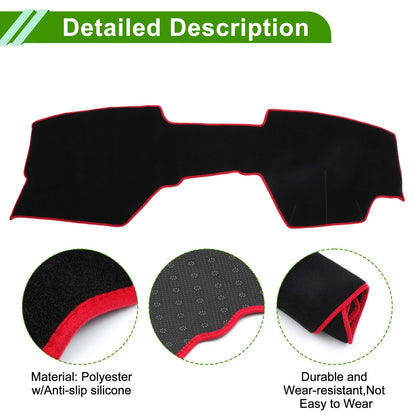 Dash Cover Mat for Mazda3 BP 2019-2024 Black Red 1 Set