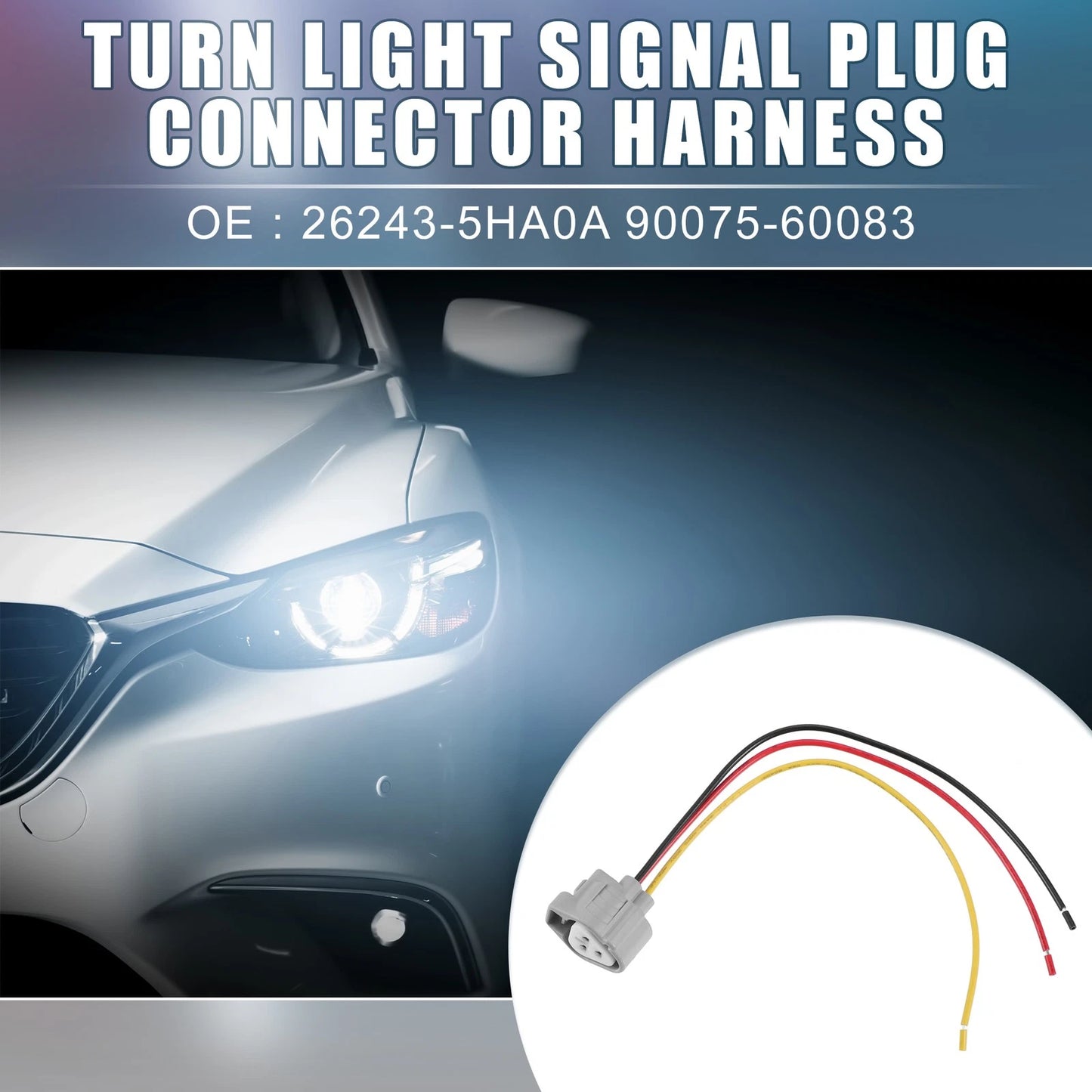 2 x Turn Light Signal Plug Connector Harness for Nissan