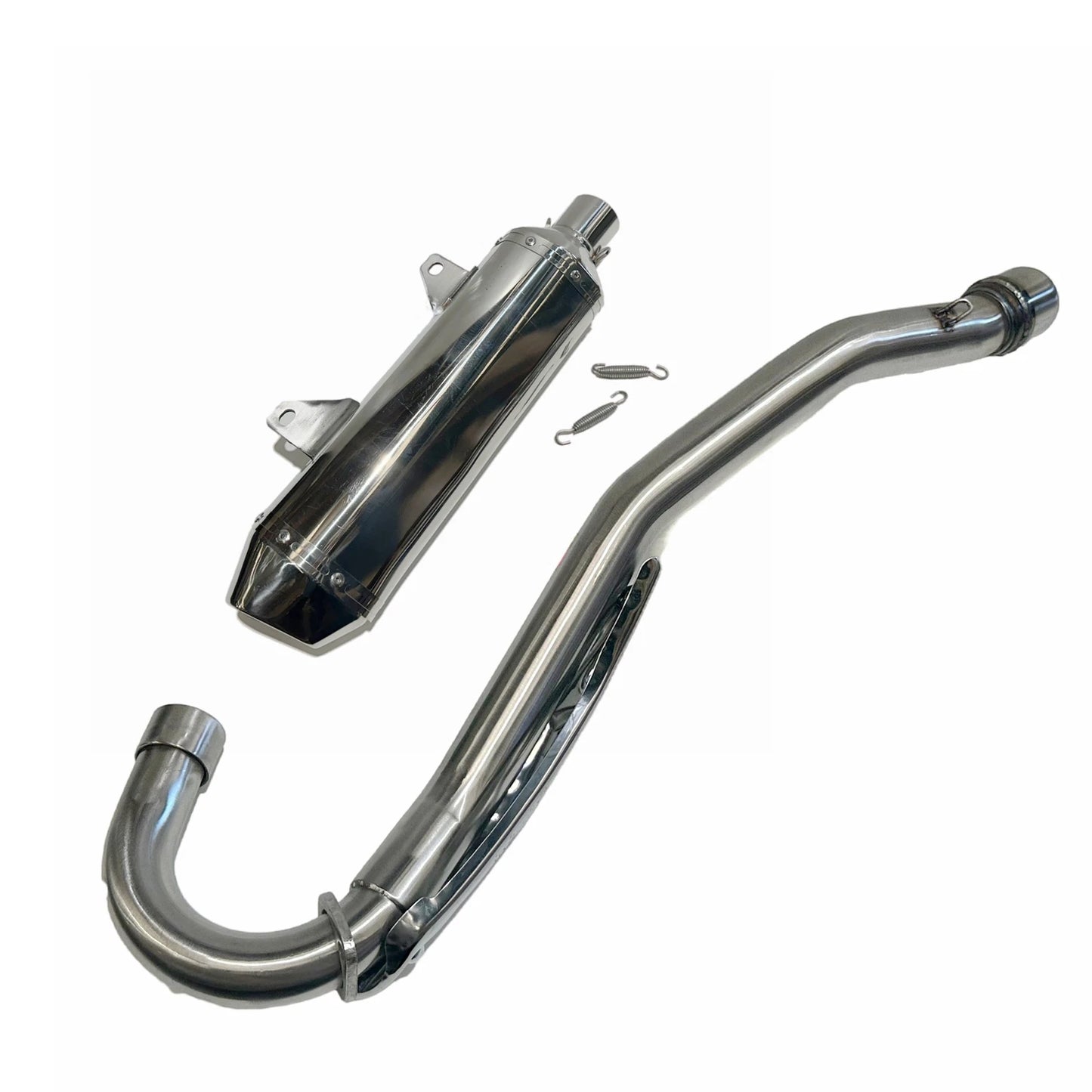 Stainless Steel Exhaust Pipe & Muffler for 200-300cc PIT Trail Quad Dirt Bike