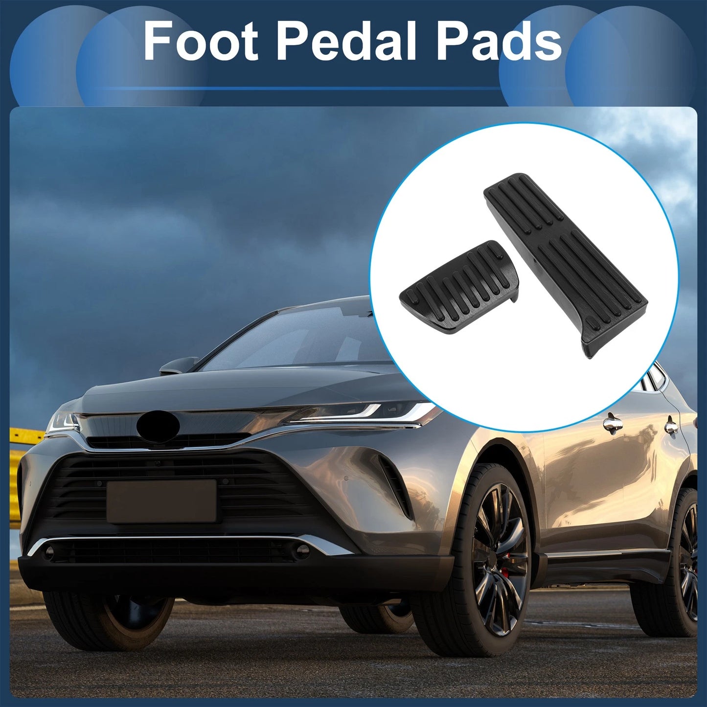 2 x Automatic Foot Accelerator Pedal Covers for Toyota Harrier (2022)