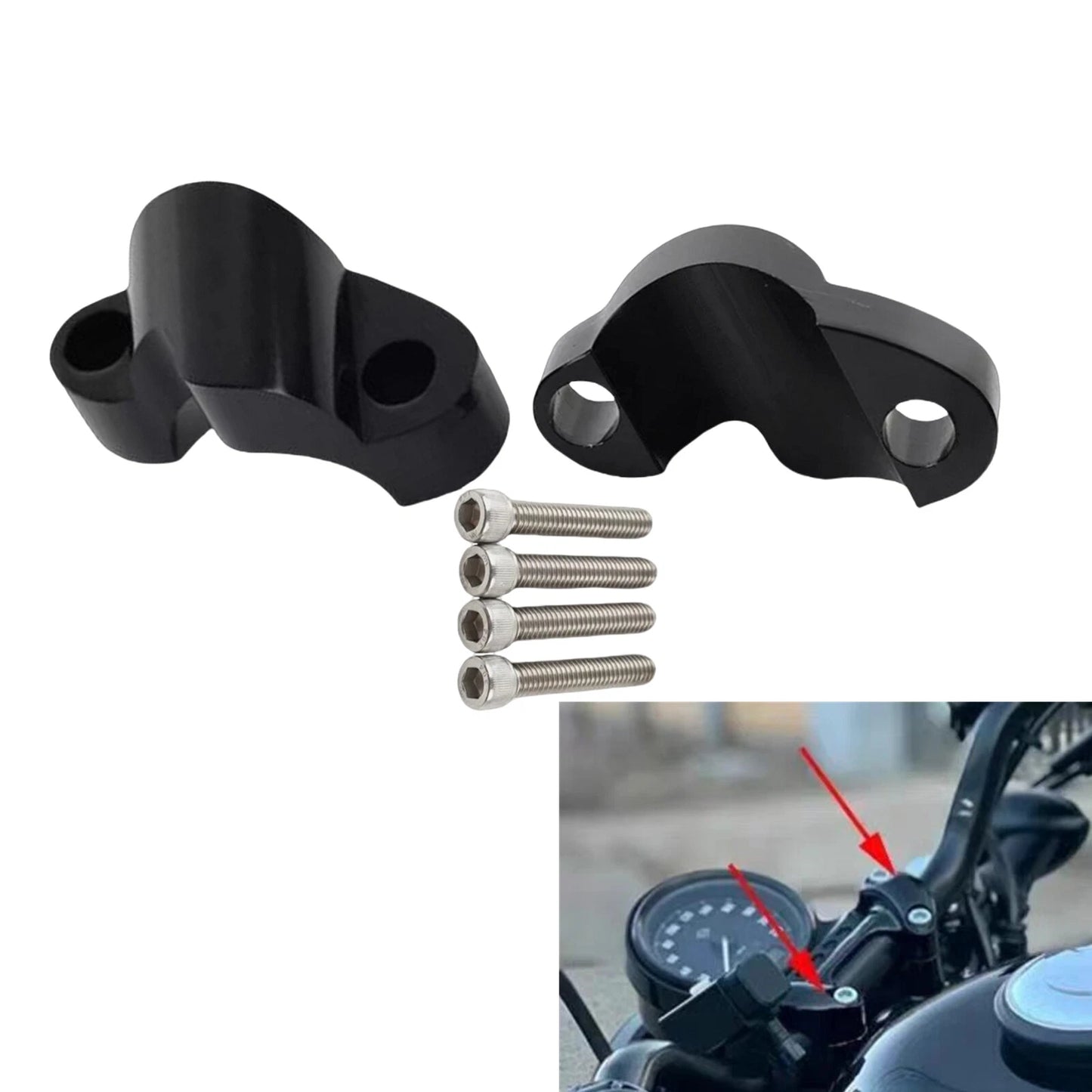 Handlebar Riser Spacer Kit for Harley 48 XL1200X (2010-2022)