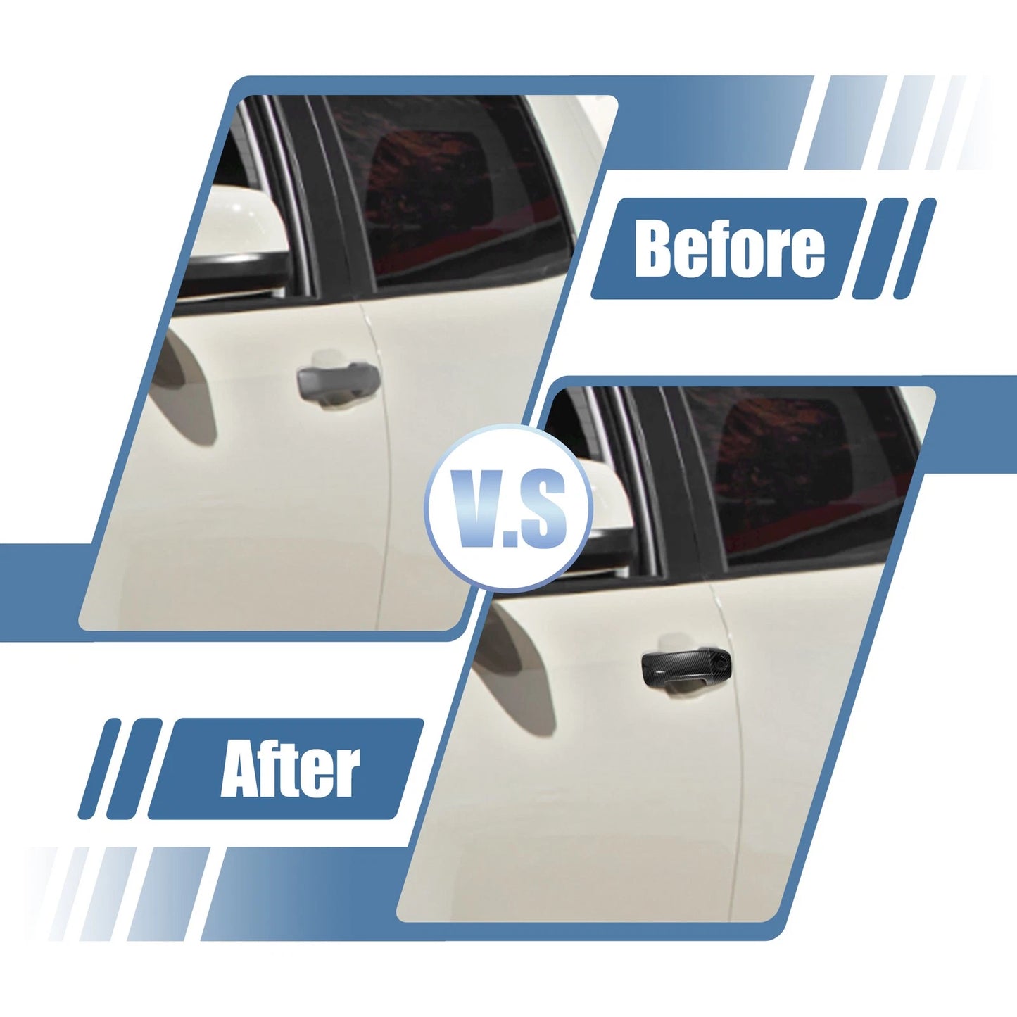 8pcs Side Door Handle Cover Trim for Toyota Tundra (2007-2020) Carbon Fiber