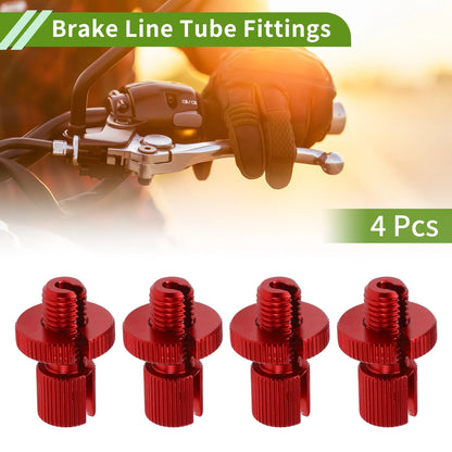4 x M10 Aluminum Clutch Brake Cable Adjuster Screw Red for Motorcycle