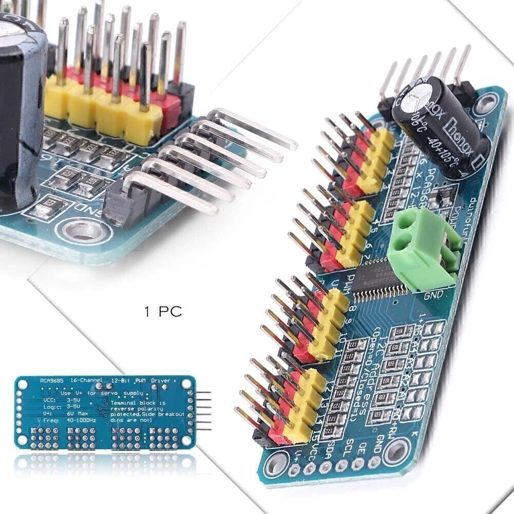 16 Channel 12-bit PWM Servo Motor Driver for Robot PCA9685 Module New
