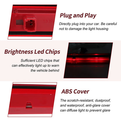 Red High Mounted LED Third Brake Light for Ford Escape (2013-2019)