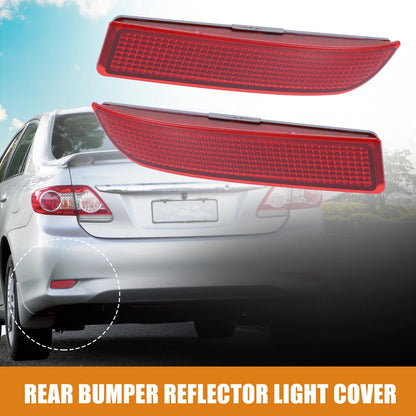 Pair Car Rear Bumper Reflector Light Cover for Toyota RAV4