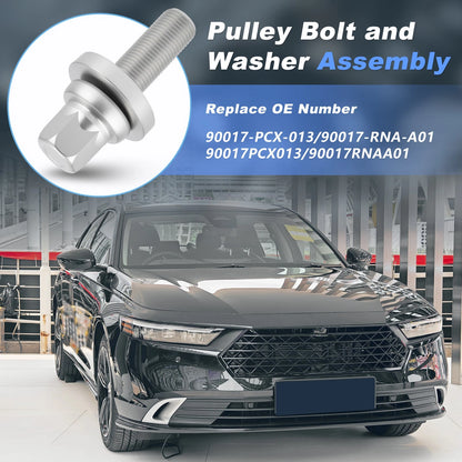 Crankshaft Pulley Bolt and Washer for Honda Accord CRV Civic
