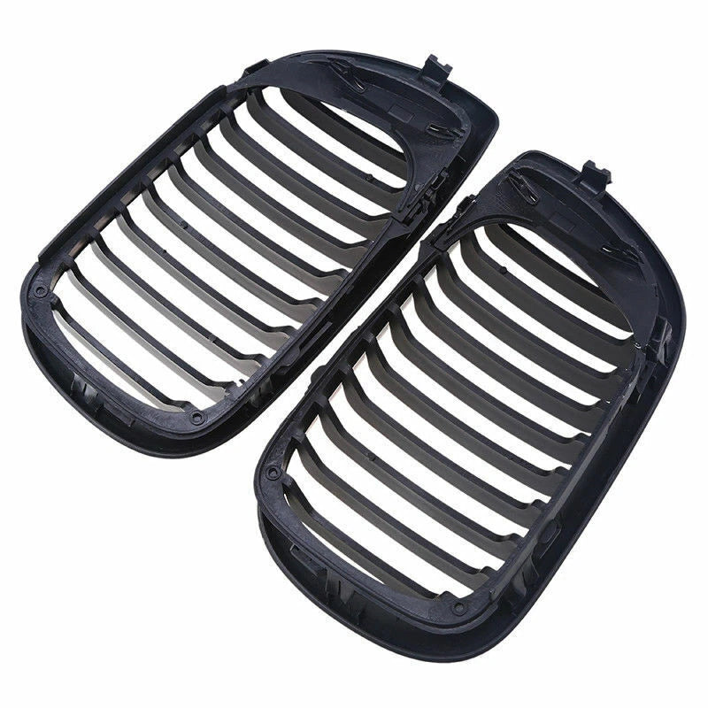 Gloss Black Front Kidney Grille Cover for BMW E46 Sedan Touring (2001-2005)