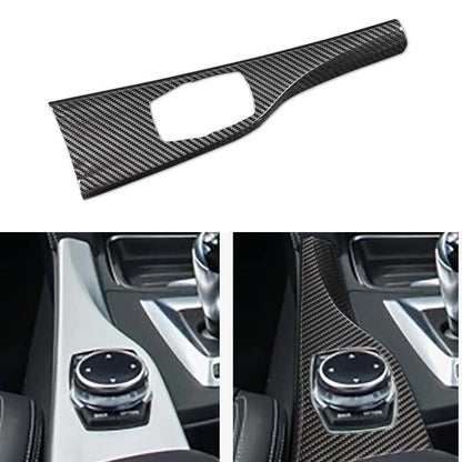 RHD Carbon Fiber Multimedia Panel Cover Fit For BMW F30 F34 Series 3 2013-2018