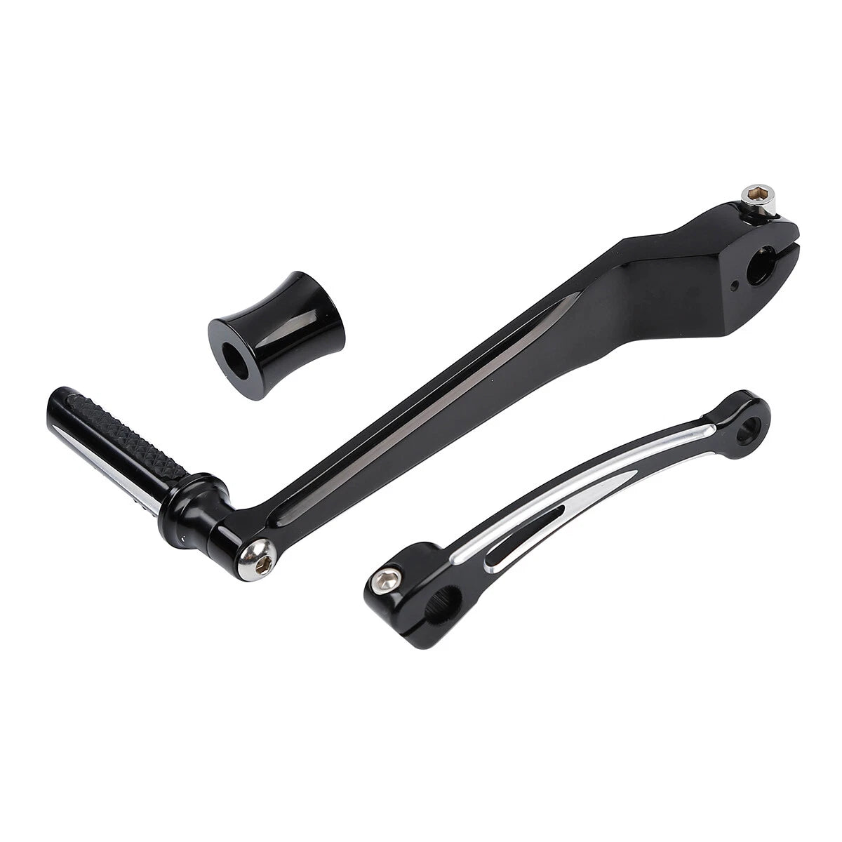 Black CNC Shifter Lever Set for Harley Street Glide, Softail (1986-2023)