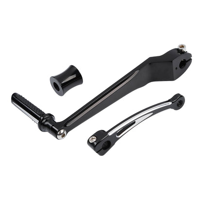 Black CNC Shifter Lever Set for Harley Street Glide, Softail (1986-2023)
