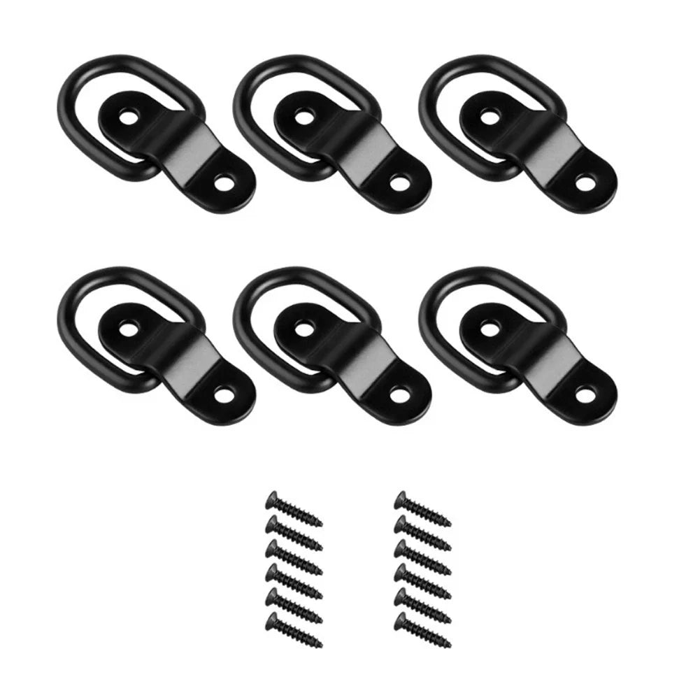 Heavy Duty Fixed D Rings 6 PCS for Truck/Trailer/RV/Boat Load Securing