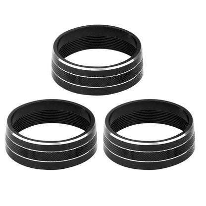 3 x Black Air Condition Switch Knob Trim Rings for Jeep Wrangler (2011-2017)
