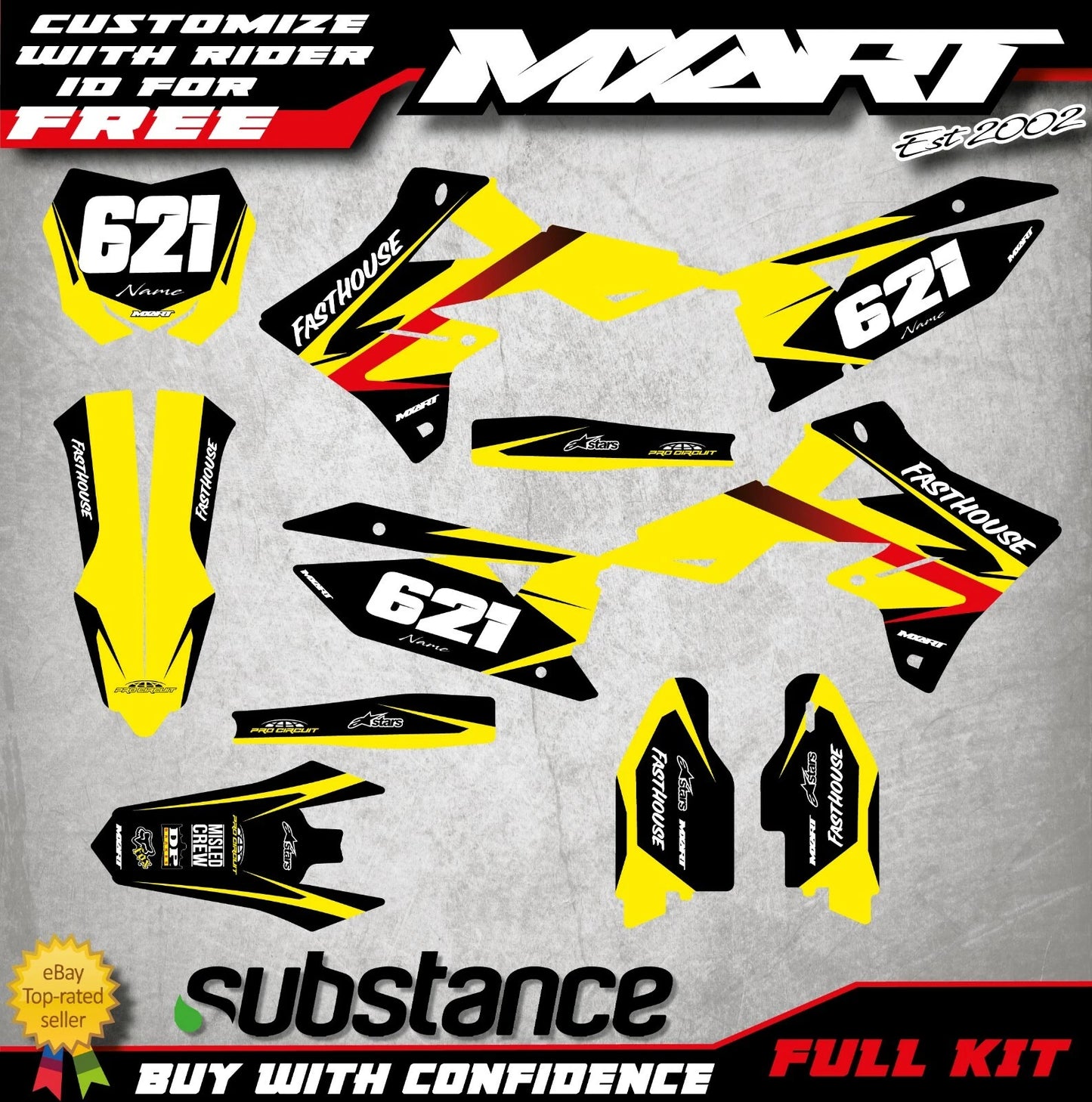 Custom Decal Kit for Suzuki RMZ 450 (2018-2022)