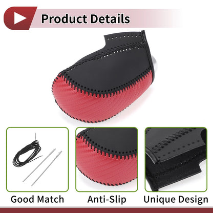 Red Carbon Fiber Gear Shift Knob Cover for Subaru Impreza (2012-2016)