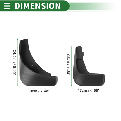 Mud Flaps Splash Guards 1 Set for Mitsubishi Galant (2007-2012)