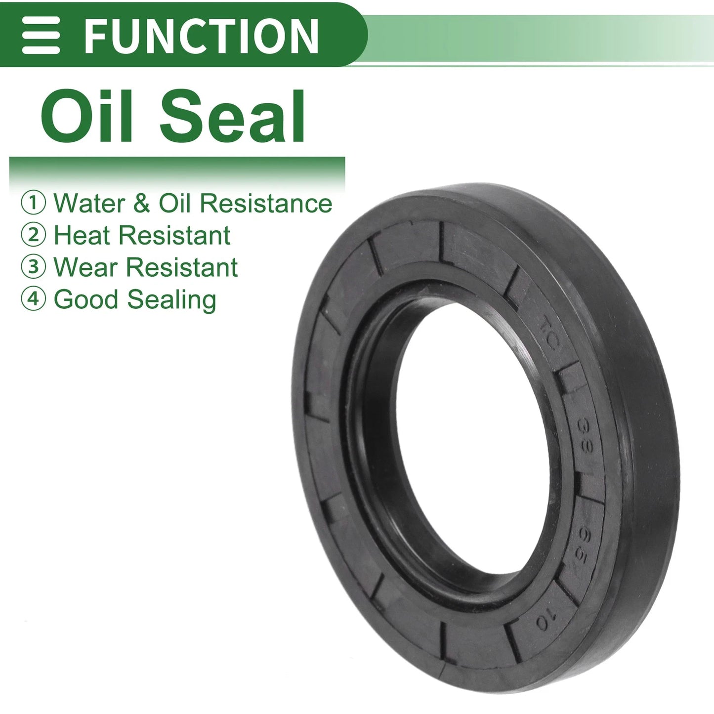 Oil Seal 38x65x10mm NBR Rubber Black 5 Pcs
