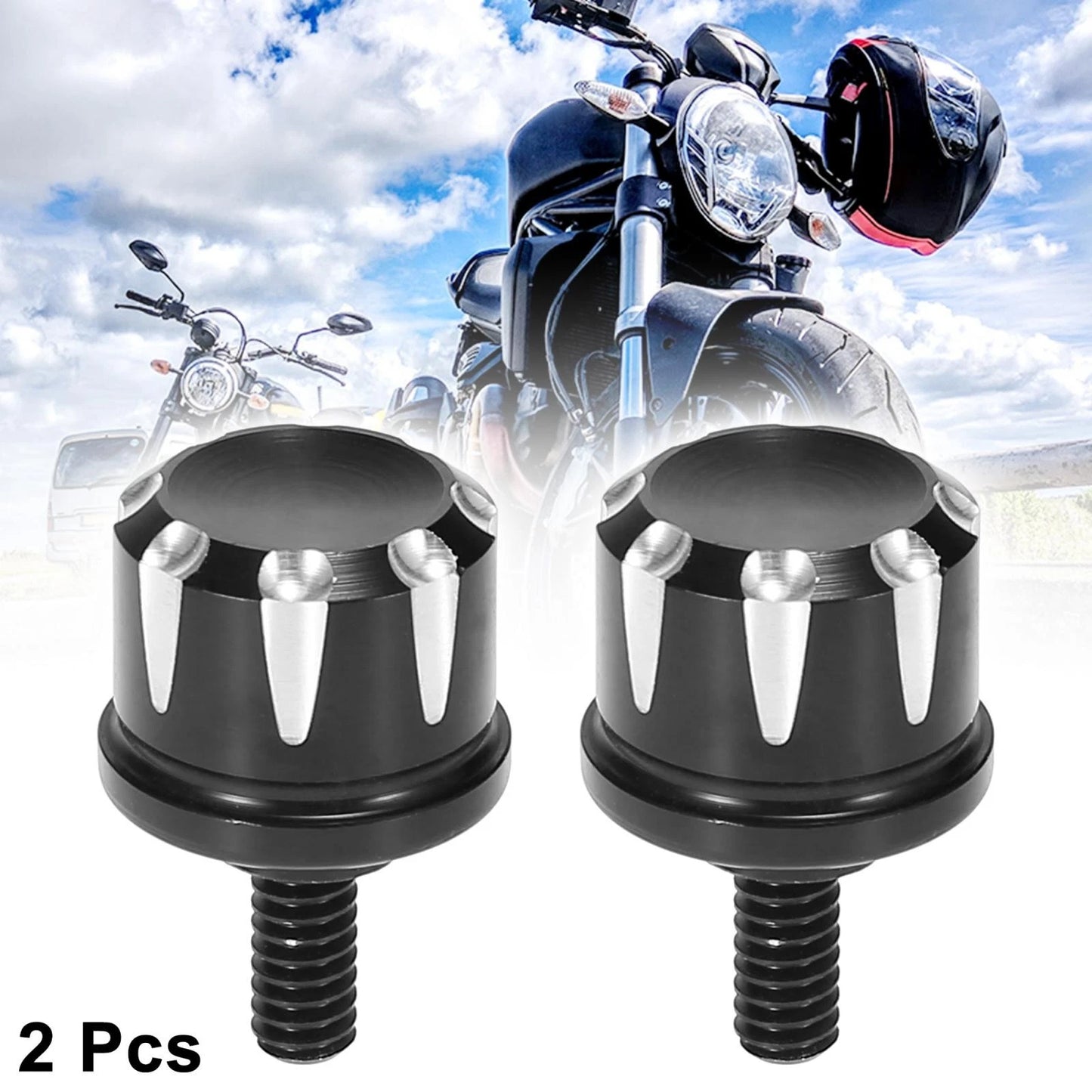 2 x Aluminum Seat Bolt Tab Screw Mount Knob for Harley Davidson Road Softail