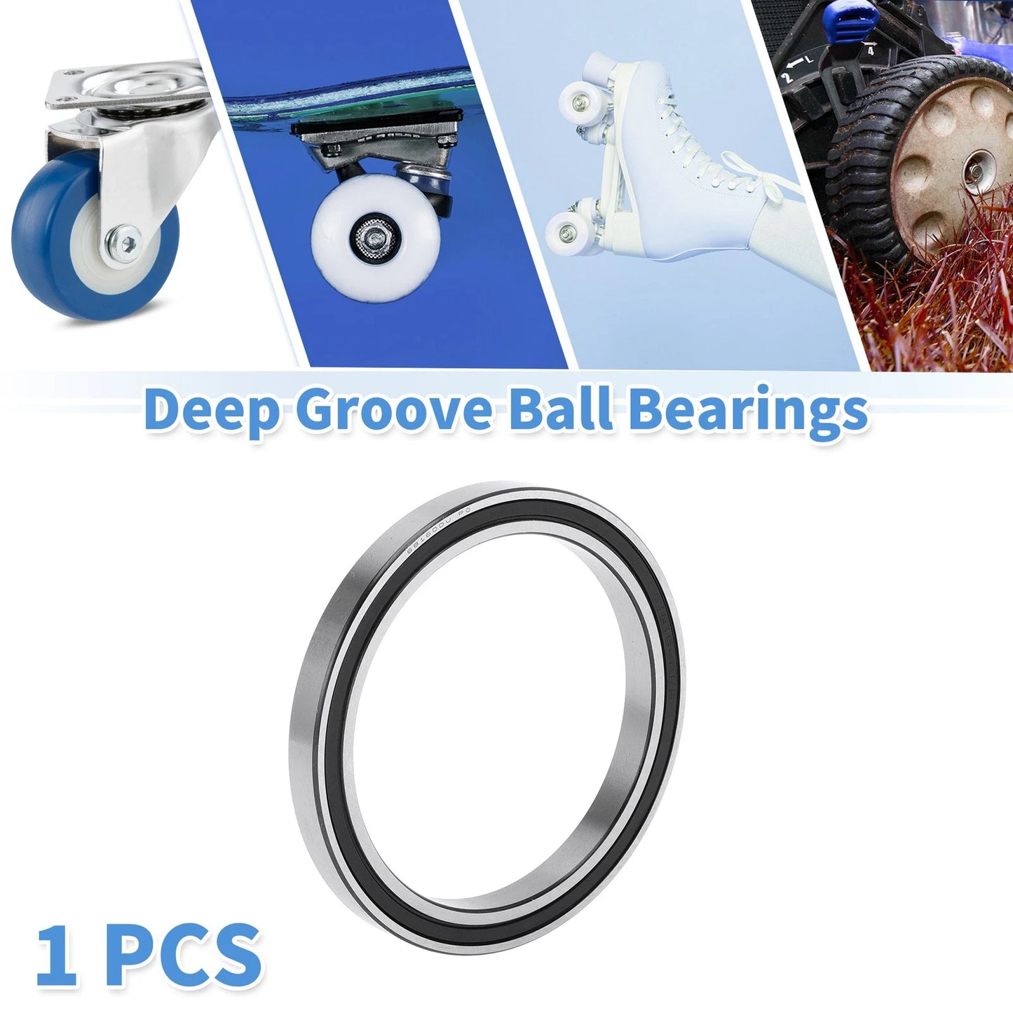 80x100x10mm Deep Groove Ball Bearings 1 Pc for Scooter Skateboard Wheel