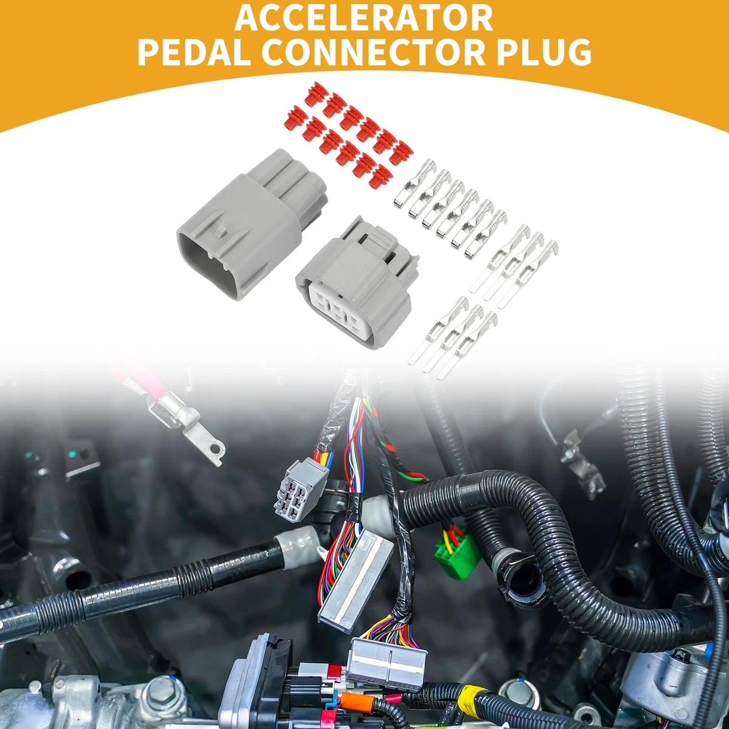 1 Set 6 Pin Accelerator Pedal Connector Plug for Toyota