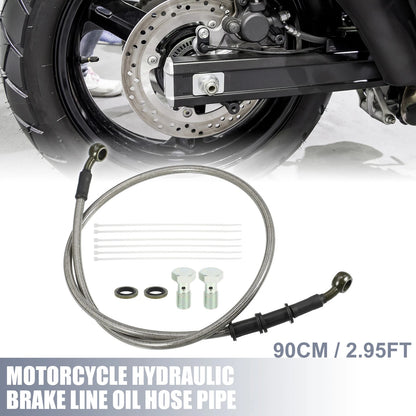 90cm 2.95ft Motorcycle Hydraulic Brake or Clutch Line Hose with Screws