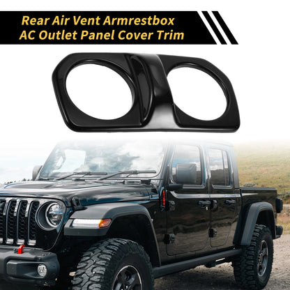 Rear Air Vent Armrest AC Outlet Panel Cover for Jeep Gladiator JT (2020-2023)