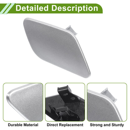 Washer Nozzle Cover Cap for Porsche Cayenne 92A Silver Tone