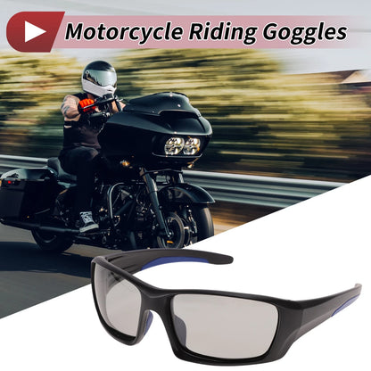 Goggles Light Gray Lens Black Frame Tri-acetel Cellulose for Motorcycle Riding