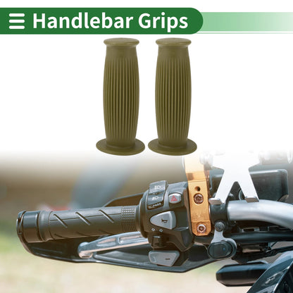 25mm Hand Grips Cover End Grips TPU Green for Motorcycle