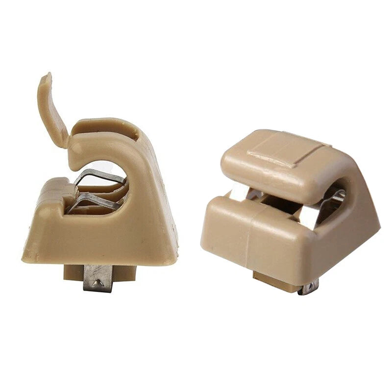 Beige Sun Visor Hook Clip Buckle for Mercedes Benz W201 W123 W124 W126