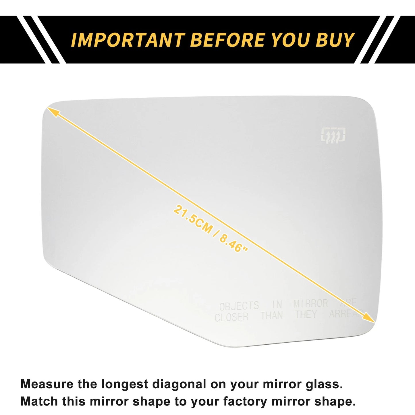 Right Side Mirror Glass for Ford Explorer (2006-2010)
