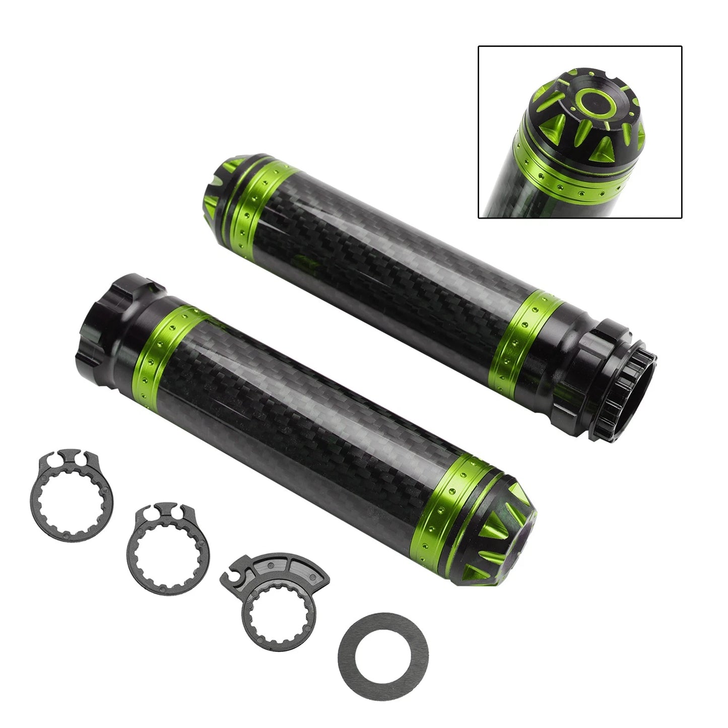 7/8" Carbon Motorcycle Handlebar Grips for Honda Cub (2000-2023)