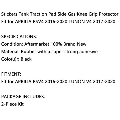 2 x Knee Pads Stickers for Aprilia RSV4 (2016-2020)