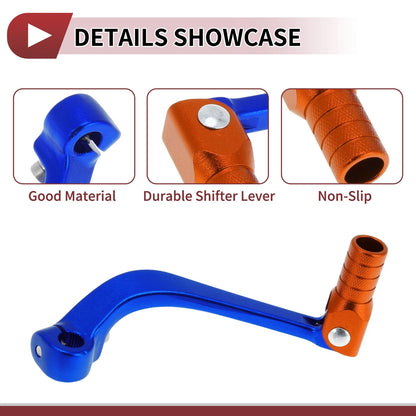 Folding Shifter Lever for Honda CRF110F (2013-2018) - Blue Orange