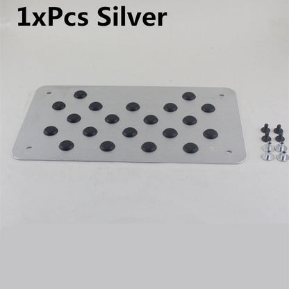 Universal Car Aluminum Alloy & Rubber Heel Plate Pedal Mat