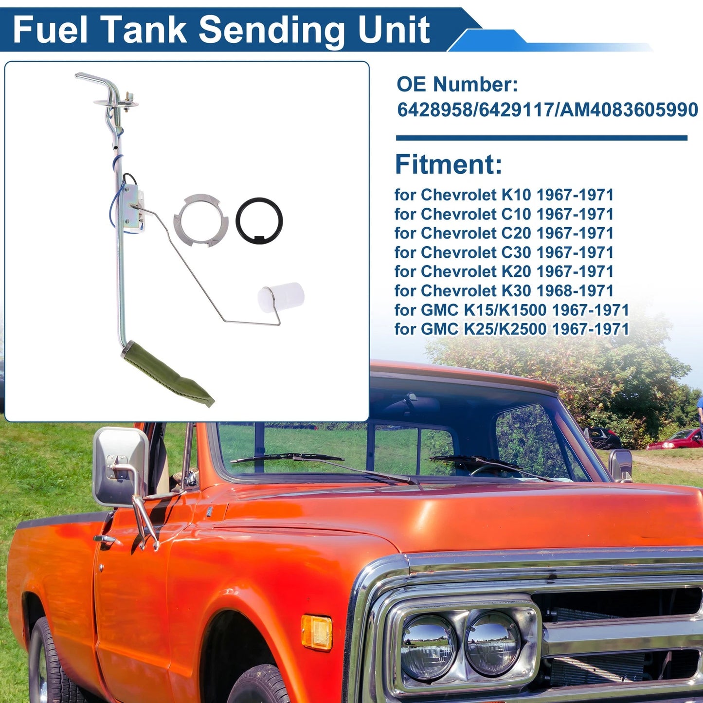 Fuel Level Sending Unit Module for Chevrolet K10 (1967-1971)