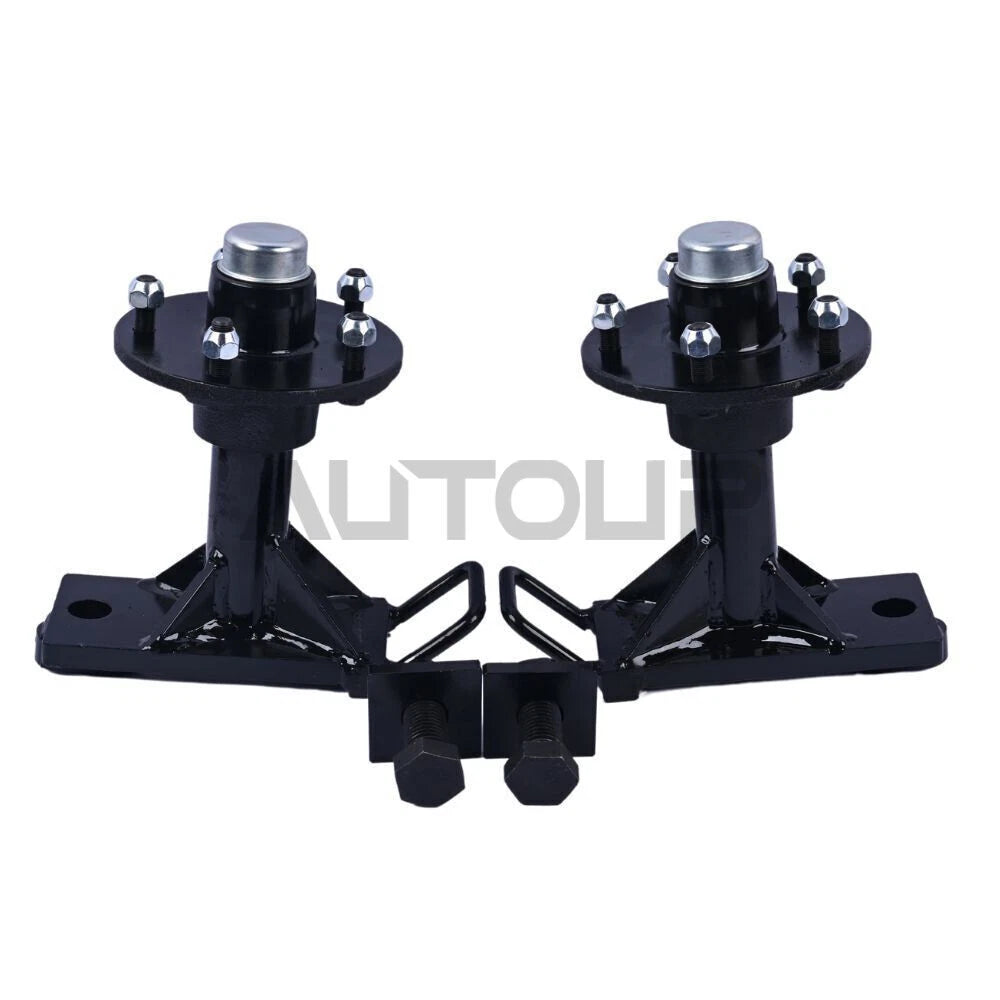 Pair 5x5.5 Lug Wheels, Spindle Kit Thickened 7000LB for Shipping Container