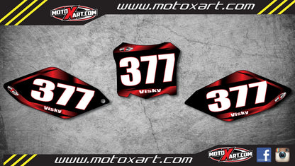 Custom Number Plates for Honda CRF 250 R (2008-2009) Stickers Decals