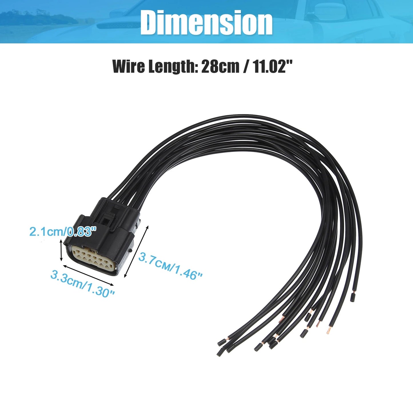 Halogen Headlight Wire Harness Connector for Dodge Charger
