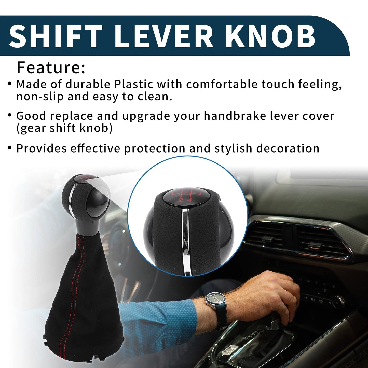 5 Speed Manual Gear Shifter Knob & Cover for Mini Cooper F55 F56 (2014-2023)