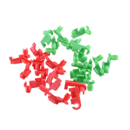 Nylon Car Door Lock Rod Clips Fasteners Rivets Red Green 1 (12 pcs)