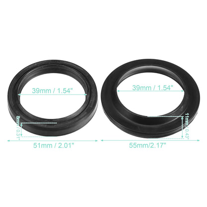 Oil Seal 39mmx51mmx8mm Front Fork Oil Seal for Kawasaki ZR550