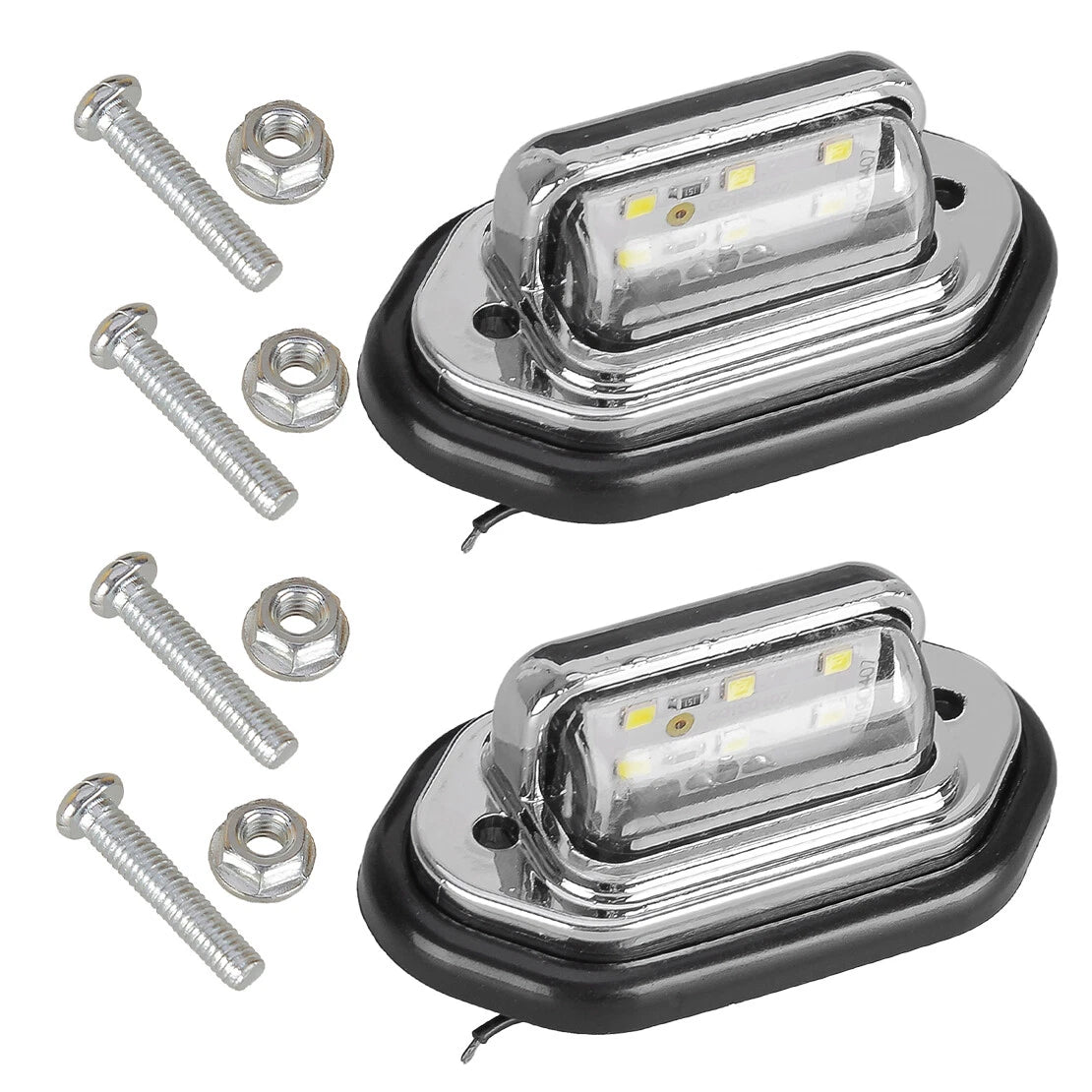4 x LED License Plate Tag Lights for Marine Boat RV Waterproof Tail Light