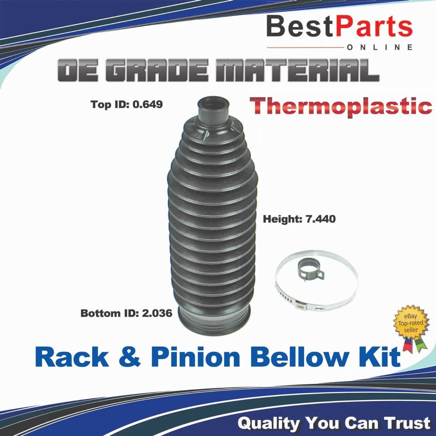Rack & Pinion Bellows Boot for Toyota Camry/Sienna (2002–2011; 2004–2017)