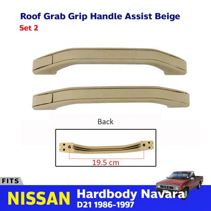 Grip Roof Assit Handle Beige 2 PC Fits Nissan Hardbody Navara D21 Pickup 1986-97