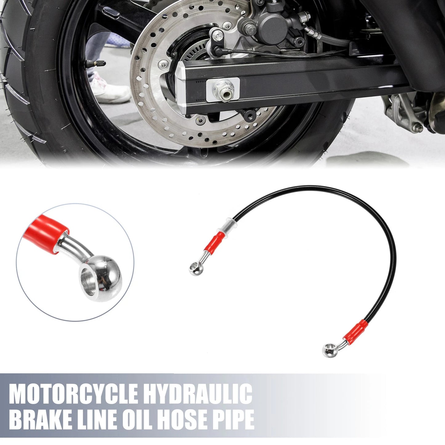 50cm 10mm Motorcycle Hydraulic Brake Line 28° Black for Make Model
