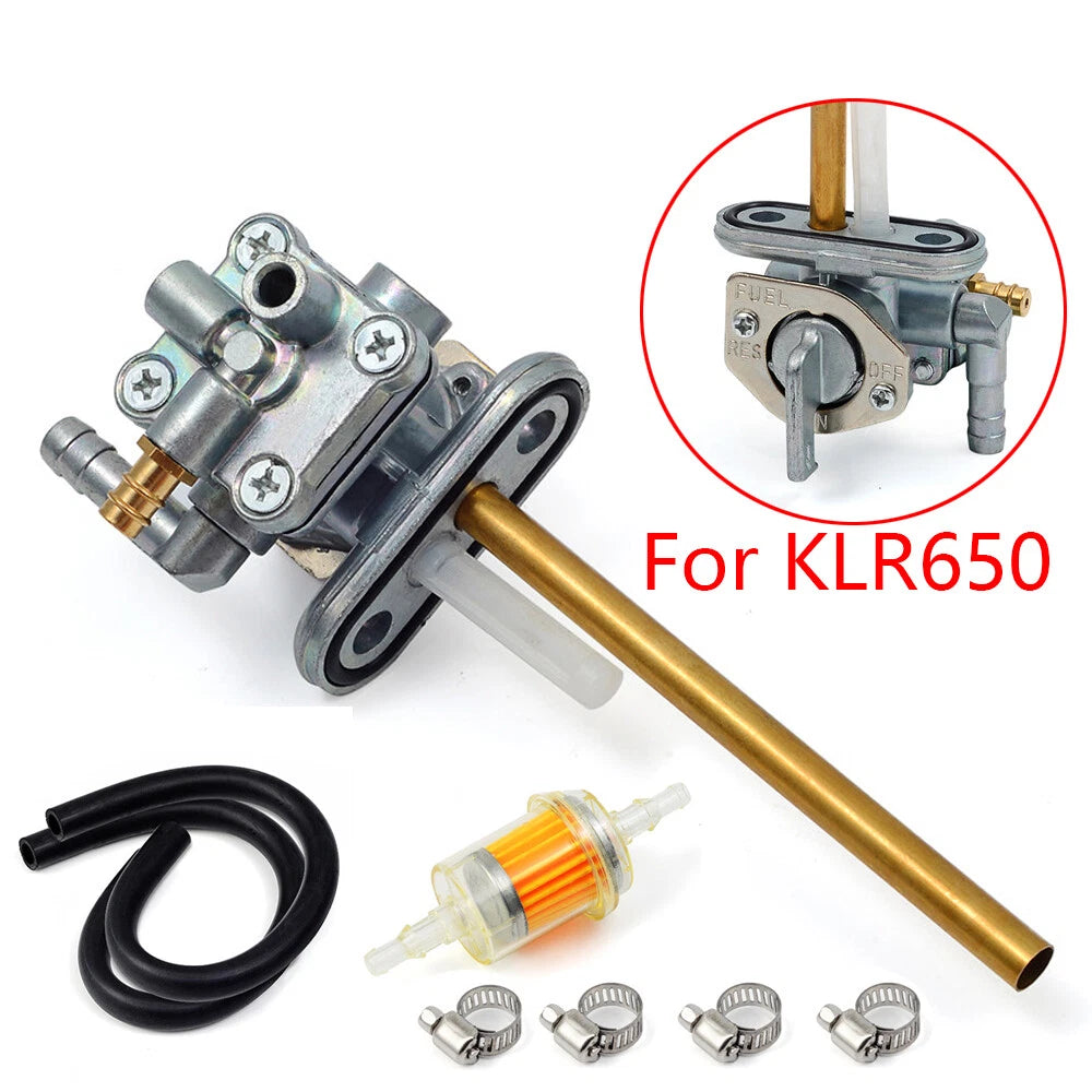 Petcock Fuel Tank Switch Valve Assembly for Kawasaki KLR650 (1987-2018)