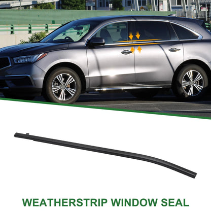 Front Left Weatherstrip Window Seal for Acura Black PVC
