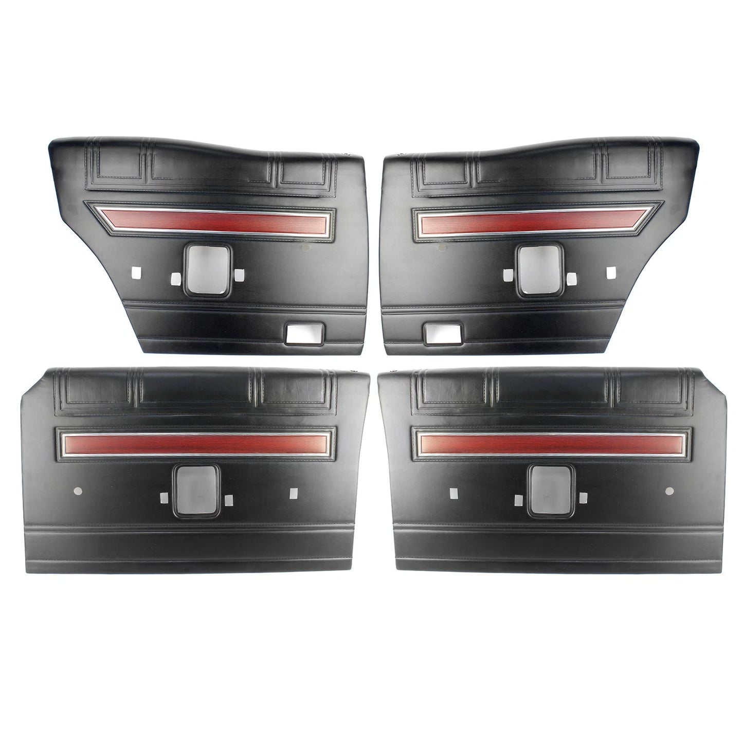 Black Door Panel Trim Set of 4 for Ford XW GT Falcon (1968-1970)