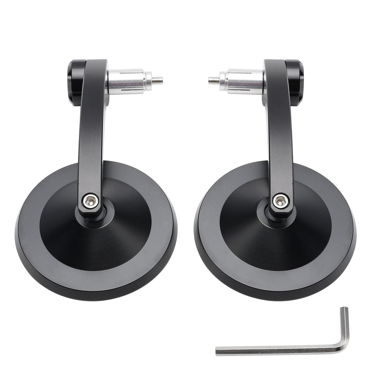 2 x Round Handlebar Mirrors for Motorcycle 7/8" Blue